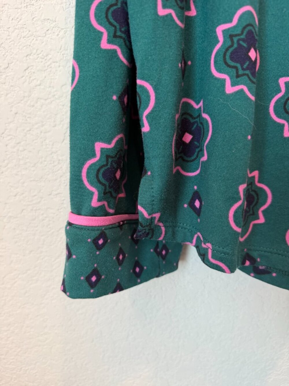 Room Service Green Pink Pajama Set Size XL - Picture 3 of 11